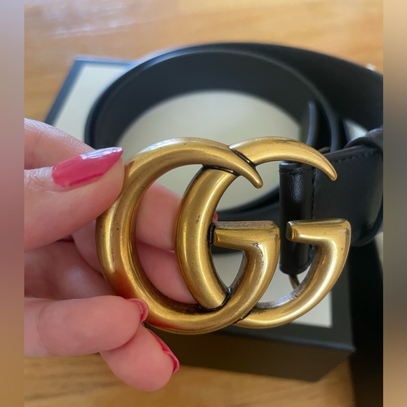 Gucci GG MARMONT LEATHER BELT WITH BUCKLE Women’s 85/34 - Picture 5 of 13
